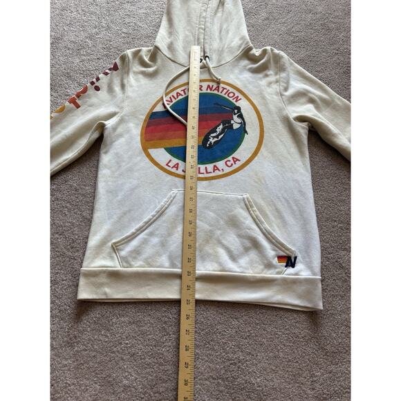 Aviator Nation USA Adult M La Jolla Pullover Hoodie Kangaroo Pocket - Picture 8 of 9